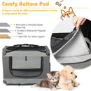 Portable Folding Dog Soft Crate Cat Carrier with 4 Lockable Wheels by LJGDeals