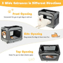 Portable Folding Dog Soft Crate Cat Carrier with 4 Lockable Wheels by LJGDeals