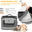 Portable Folding Dog Soft Crate Cat Carrier with 4 Lockable Wheels by LJGDeals