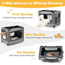 Portable Folding Dog Soft Crate Cat Carrier with 4 Lockable Wheels by LJGDeals