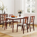 Folding Chairs Set of 2 Upholstered Dining Chairs with Comfy Padded Seats-Brown by LJGDeals