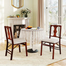 Folding Chairs Set of 2 Upholstered Dining Chairs with Comfy Padded Seats-Brown by LJGDeals