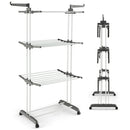 4-tier Clothes Drying Rack with Rotatable Side Wings and Collapsible Shelves by LJGDeals