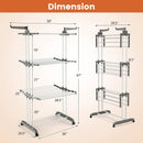 4-tier Clothes Drying Rack with Rotatable Side Wings and Collapsible Shelves by LJGDeals