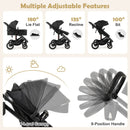 3-in-1 Folding Convertible Newborn Stroller with Detachable Bassinet by LJGDeals