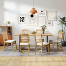 Folding Dining Chairs Set of 4 Rubber Wood Chairs with Linen Padded Seat by LJGDeals