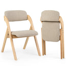 Folding Dining Chairs Set of 2 with Cushioned Seats by LJGDeals