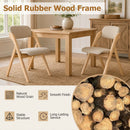 Folding Dining Chairs Set of 2 with Cushioned Seats by LJGDeals