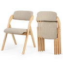 Folding Dining Chairs Set of 2 with Cushioned Seats by LJGDeals