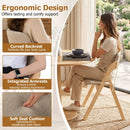 Folding Dining Chairs Set of 2 with Cushioned Seats by LJGDeals
