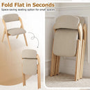 Folding Dining Chairs Set of 2 with Cushioned Seats by LJGDeals