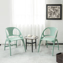 Folding Dining Chairs Set of 2 with Armrest and High Backrest by LJGDeals