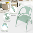 Folding Dining Chairs Set of 2 with Armrest and High Backrest