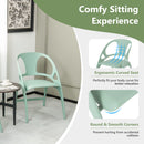 Folding Dining Chairs Set of 2 with Armrest and High Backrest