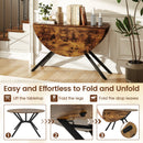 Folding Dining Table 47 Inch Extendable Round Kitchen Table with Drop Leaves by DirectDeals