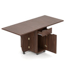 Folding Dining Table 3-in-1 Space-Saving Drop Leaf Kitchen Table with Lockable Wheels by LJGDeals