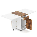 Folding Dining Table 3-in-1 Space-Saving Drop Leaf Kitchen Table with Lockable Wheels by LJGDeals
