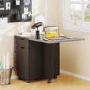 Folding Dining Table 3-in-1 Space-Saving Drop Leaf Kitchen Table with Lockable Wheels by LJGDeals
