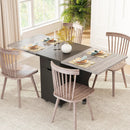 Folding Dining Table 3-in-1 Space-Saving Drop Leaf Kitchen Table with Lockable Wheels by LJGDeals