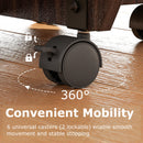Folding Dining Table 3-in-1 Space-Saving Drop Leaf Kitchen Table with Lockable Wheels