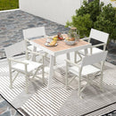 Folding Director Chair with Acacia Wood Frame and Machine Washable Oxford Fabric-Off White by LJGDeals