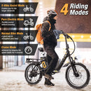 Folding Electric Bicycle for Adults with 20-Inch Fat Tires Snow E-Bike by LJGDeals