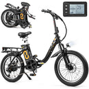 Folding Electric Bicycle for Adults with 20-Inch Fat Tires Snow E-Bike by DirectDeals