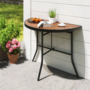 Half-Round Folding Event Table with Metal Frame by LJGDeals