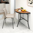 Half-Round Folding Event Table with Metal Frame by LJGDeals