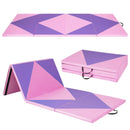4-Panel PU Leather Folding Exercise Gym Mat with Hook and Loop Fasteners by LJGDeals