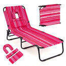 Folding Face Down Tanning Chair with Face Hole 3 Removable Pillows by LJGDeals
