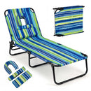 Folding Face Down Tanning Chair with Face Hole 3 Removable Pillows by LJGDeals