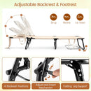 Folding Face Down Tanning Chair with Face Hole 3 Removable Pillows by DirectDeals