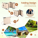 Folding Face Down Tanning Chair with Face Hole 3 Removable Pillows by DirectDeals