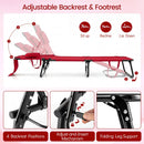 Folding Face Down Tanning Chair with Face Hole 3 Removable Pillows by DirectDeals