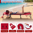 Folding Face Down Tanning Chair with Face Hole 3 Removable Pillows by DirectDeals