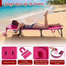 Folding Face Down Tanning Chair with Face Hole 3 Removable Pillows by LJGDeals