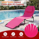 Folding Face Down Tanning Chair with Face Hole 3 Removable Pillows by DirectDeals