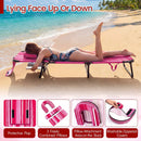 Folding Face Down Tanning Chair with Face Hole 3 Removable Pillows by DirectDeals