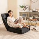 Folding Floor Chair Convertible Lazy Chair with 14-Poistion Adjustable Backrest by LJGDeals
