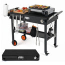 Folding Grill Cart for 17" and 22" Griddles with Heat Mat by LJGDeals