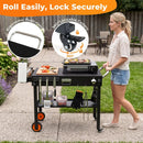 Folding Grill Cart for 17" and 22" Griddles with Heat Mat by LJGDeals