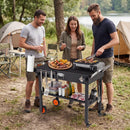Folding Grill Cart for 17" and 22" Griddles with Heat Mat by LJGDeals