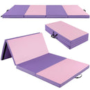 Folding Gymnastics Mat with Carry Handles and Sweatproof Detachable PU Leather Cover by LJGDeals