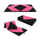 8 Feet PU Leather Folding Gymnastics Mat with Hook and Loop Fasteners