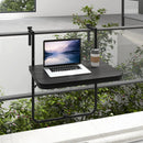 Folding Hanging Table with 3-Level Adjustable Height for Patio Balcony by LJGDeals