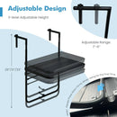Folding Hanging Table with 3-Level Adjustable Height for Patio Balcony by LJGDeals
