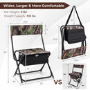 Foldable Patio Chair with Storage Pocket Backrest for Camping Hiking by LJGDeals