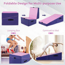 Folding Incline Yoga Gymnastics Tumbling Mat with EPE Foam by LJGDeals
