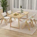 Set of 2 Folding Kitchen Dining Chairs with Rubber Wood Legs by LJGDeals